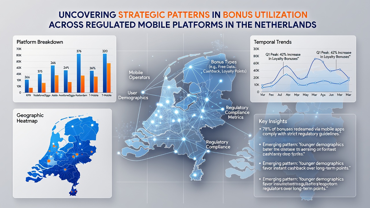 Grafiek van bonusbenuttingstrends op Nederlandse mobiele platforms